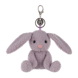 Apricot Lamb Purple Velvet Bunny Cute Keychain, Soft Stuffed Plush Keychain Toys for Kids’ Backpack, Purse