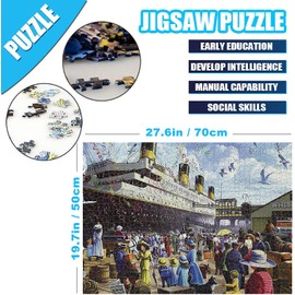 AveJoys Puzzle 1000 Pieces Adult R.M.S. Titanic 70 x 50 cm Puzzles for Adults Classic Puzzles 1000 Pieces Adult Puzzles Heavy Educational Toy Adults Children 1000 Pieces