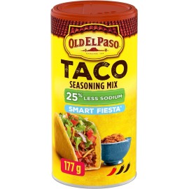 Old El Paso 25% Less Sodium Taco Seasoning Mix, Value Size, 177g/6.2 oz
