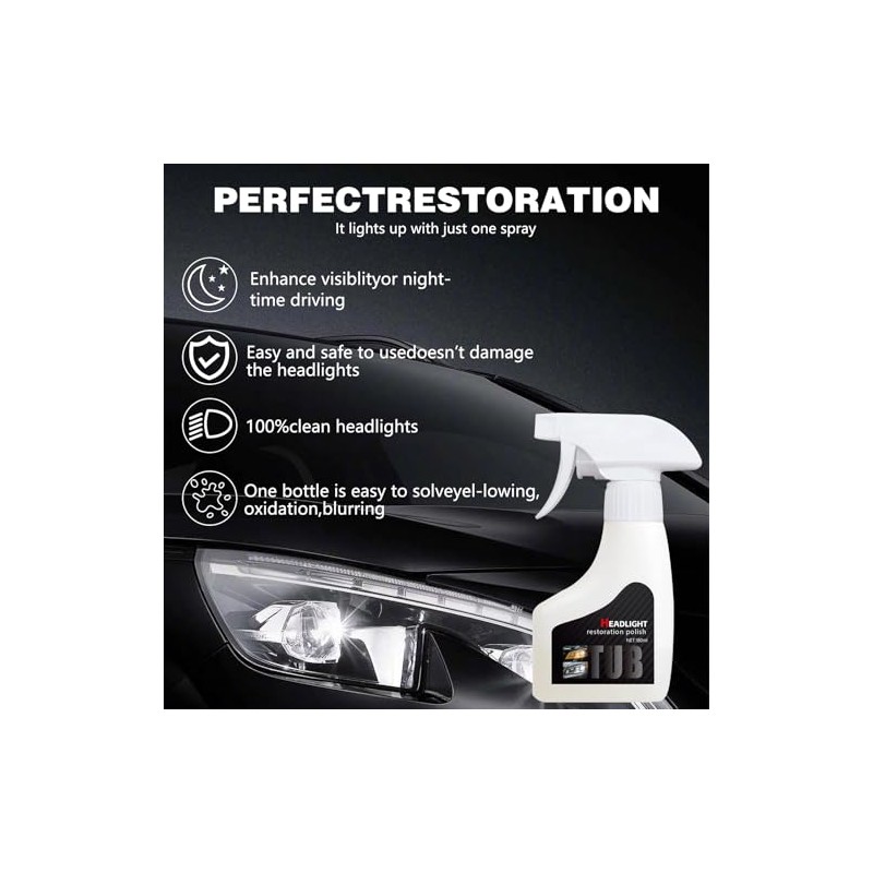 Headlight Restoration Kit for Clearer Visibility