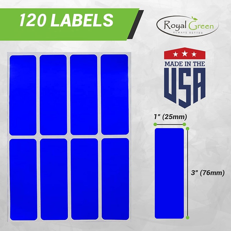 Royal Green 7.5cm x 2.5cm Labels for File folders Olive