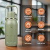 Insulated Water Bottle with Handle and Strap,Vacuum Travel Tumbler with