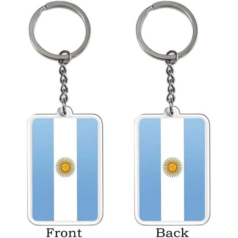 Llavero Argentina con bandera Argentina (2 unidades), Bandera Argentina, medium