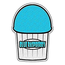 Blue Raspberry Flavor Italian Ice Decal Shaved ice cart