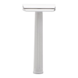 Rex Supply Co. Page Three Piece Double Edge Safety Razor – Aircraft Aluminum Finish, Ultra-Light CNC-Milled Razor for Men, Durable Travel Shaver Compatible with All Standard DE Blades