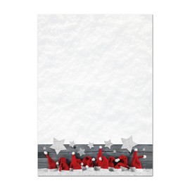 Logbuch-Verlag 100 Sheets Christmas Paper A4 Christmas Letter Paper Customers Business Printer Paper Red White Writing Paper Writing Paper Writing Paper 100 g