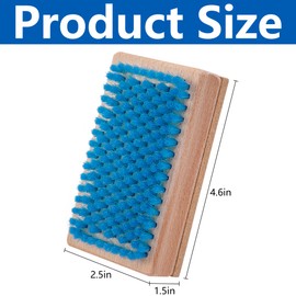 Shupakul 2 Pcs Nylon Cork Snowboard Brush, Double Sided Ski Snowboard Tuning Brush, Rectangular Ski Waxing Brush for Hand Operation Snowboard Polishing