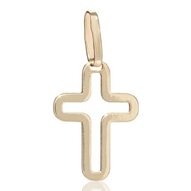 NKlaus Pendant Openwork Cross Various Sizes 333 Yellow Gold 8 Carat Small Gold Cross, Yellow Gold
