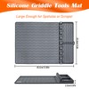Silicone Griddle Tools Mat with Drip Pad,Silicone Grill Mats Side