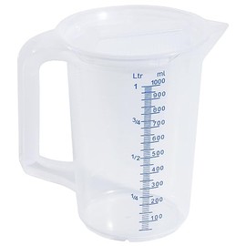 Milky Transparent Measuring Jug with Lid