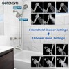 gotonovo 3 Handle Tub Shower Faucet Set, Dual Shower Head