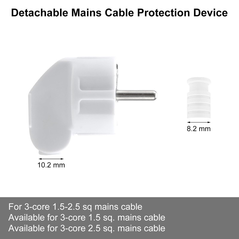 Schuko Plug Angle, Pack of 4 Schuko Angle Plug, 230