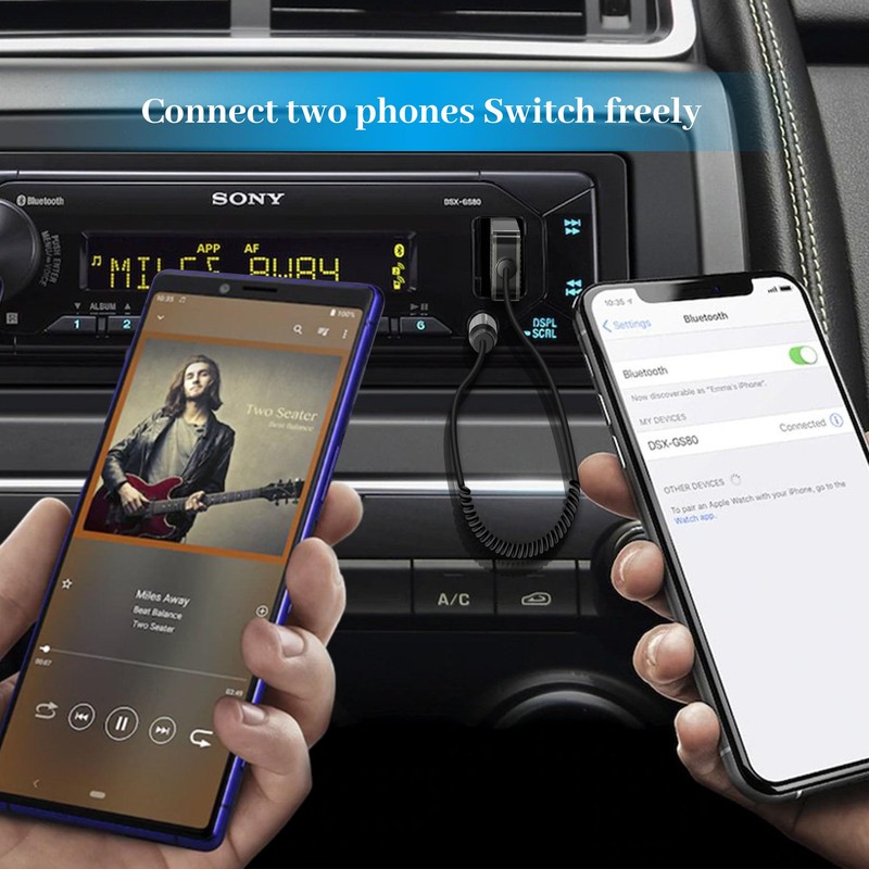 Gbformat Aux Bluetooth 5.2 Adapter Car USB Bluetooth Adapter Car