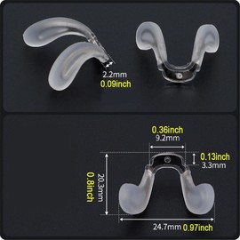 1PC Plate Glasses Frame Eyeglass Saddle Bridge Eyeglass Nose Pads Pieces Silicone Plastic Material and Screwdriver