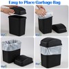Loiycg 7 L Black Swing Lid Garbage Can, Small Plastic
