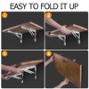Folding Shelf Brackets 16 Inch, Pynsseu Heavy Duty Stainless Steel