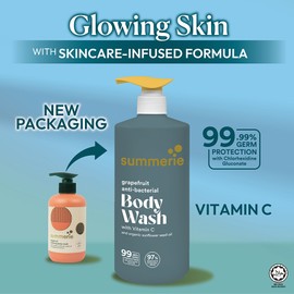 Summerie Grapefruit Anti-Bacterial Body Wash with Vitamin C Refill Pack (550ml)