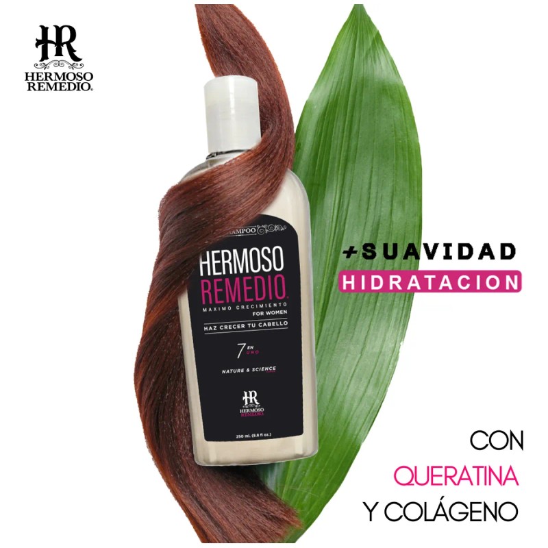 2 Shampoo Anticaida Crecimiento Acelerado Hidratante 7 En 1