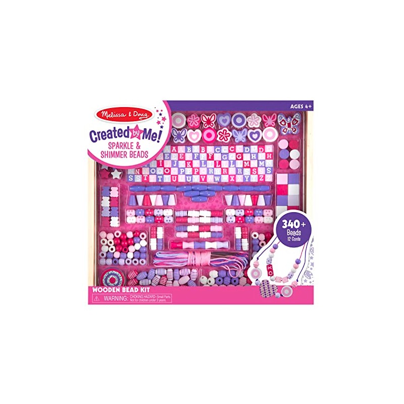 Melissa & Doug Deluxe Collection Wooden Bead Set With 340+