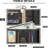 JEMINAL Trifold Wallet for Men Canvas Outdoor Sports Keychain Wallet
