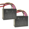 2Pcs C61 5 Wire 250VAC Ceiling Fan Capacitor C61 4.5uF+5uF+6uF