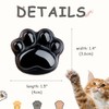 YATOJUZI Black Obsidian 1.5" Cat Paw Worry Stones for Anxiety