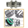 Jienk 2Pcs 304 Stainless Steel Bulkhead Union 1/4" x 1/4"