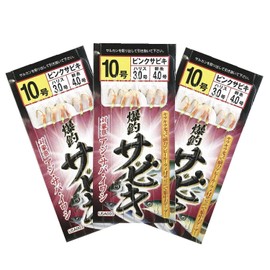 Riseway USA-003 Bakucho Sabiki Rig, No. 3, Pink Sabiki, Set of 3