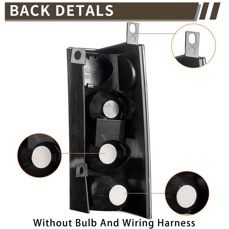 MiKaFex Tail Light Halogen Compatible With 2003-2023 Chevy Express GMC