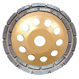 WELLYUK 6 Inch Double Row Diamond Cup Grinding Wheel, Large Heavy Duty Concrete Surface Angle Grinder Disc for Granite Stone Marble Masonry Ceramic