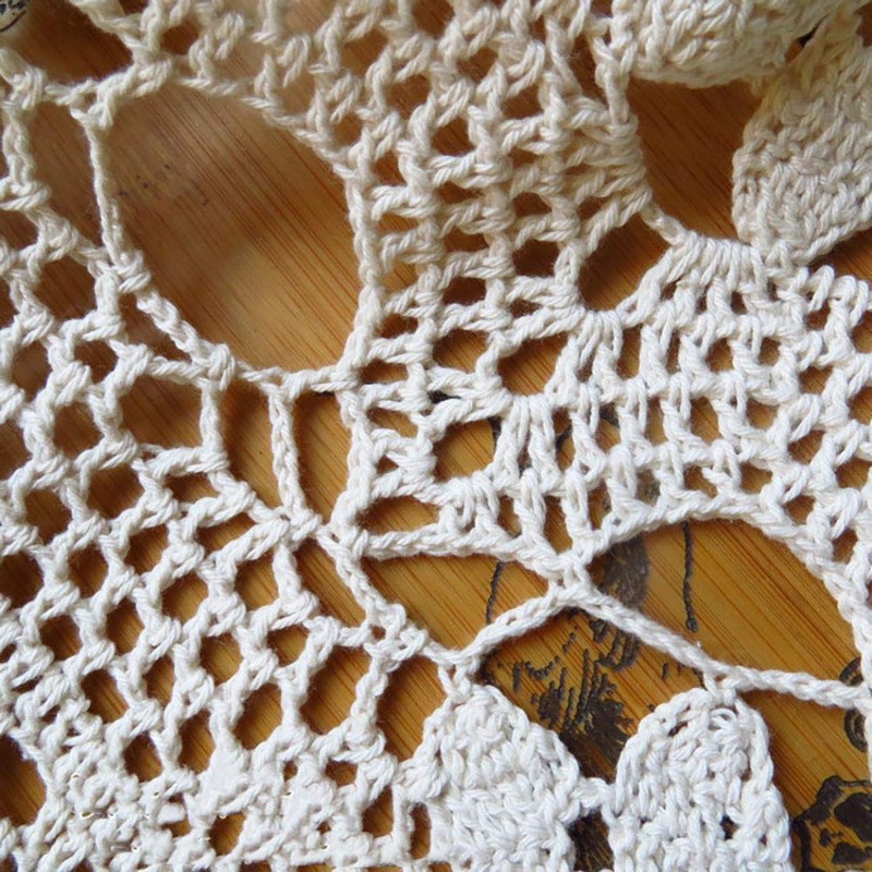 Hetao 16x23 100% Cotton Handmade Crochet lace Table Runners Oblong