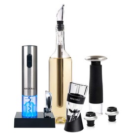Secura Wine Lovers Gift Set 12-Piece Wine Accessories Set Electric Wine Opener, Wine Foil Cutter, Wine Aerator, Wine Saver Vacuum Pump + 2 Wine Stoppers