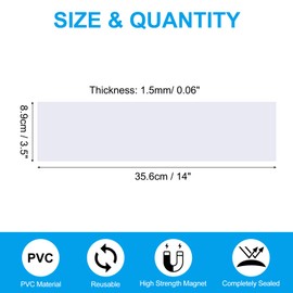 PATIKIL 14"x3.5" Magnetic Vent Cover, Floor Wall Air Registers Cover High Strength Magnetic Vent Blocker for Home RV HVAC Fireplace Furnace, White