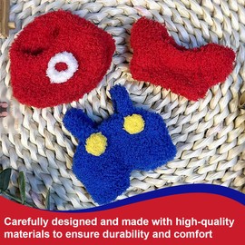 WUSJCOF Pullover-Hoodie-Kleidung, Plüschtiere für die 1. und 2. Generation, Stofftier-Kleidungsset, Kleidungszubehör, DIY-Geschenke für Kinder (Rot und Blau)