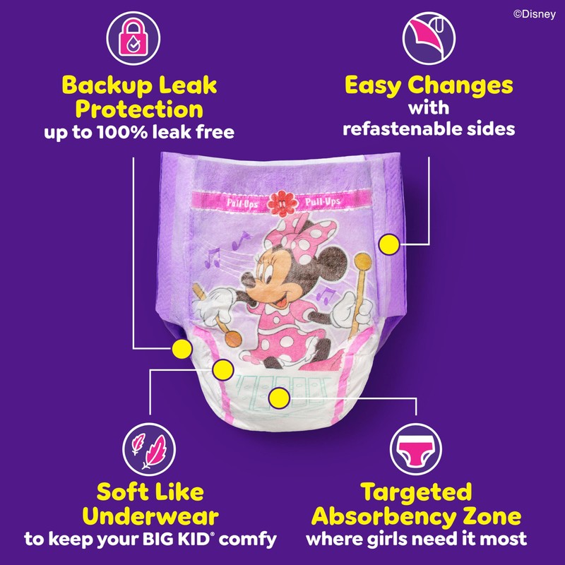 Pull-Ups Girls' Potty Training Pants, Size 4T-5T Training Underwear (38-50