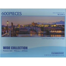 Chamberart 600Piece Premium Panorama Jigsaw Puzzles "Czech Republic Prague Castle At Night" A-602