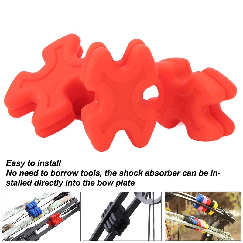 4pcs Bow Limb Dampener Wear Resistant Rubber Reducing Noise Vibration