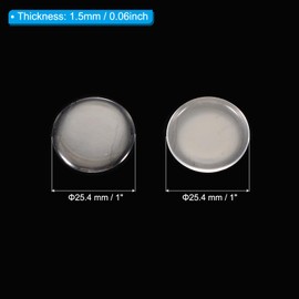 PATIKIL 100 PCS Epoxy Stickers for Bottle Cap, 1 Inch Round Resin Seal Stickers for Bottle Caps for DIY Craft Pendant Badge Scrapbook Making, Clear