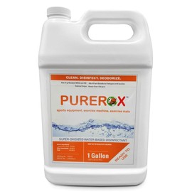 PUREROX Disinfectant. Sports and Fitness. Eliminate 99.9999% MRSA, Bloodborne Pathogens, Viruses, HIV, Bacteria, Athlete Foot Fungus. Anywhere in Gym, Fitness Center. No Residue. Suitable All Surfaces
