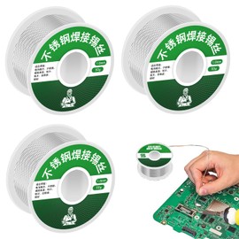 XINYUICEAN Alambre de Soldadura Más Ligero de Acero Inoxidable de Aluminio, 3 Piezas Soldadura de Bajo Punto de Fusión Alambre de Soldadura sin Plomo, Baja Temperatura Alambre de Soldadura (50g)