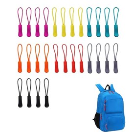 LUYING Zipper Tabs, Set of 28, 7 Colors, Plastic, Replacement and Extension, Zipper Pull, Easy to Open, Fastener, Easy Installation, Zipper Pulls (Color)