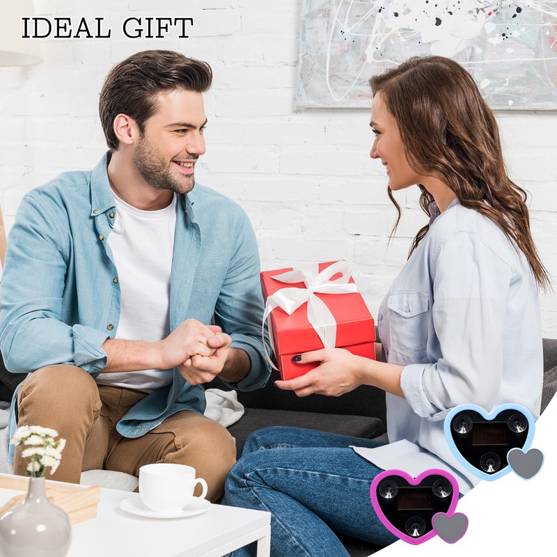 Solar Powered Car LED Ambient Light - Double Heart Shaped