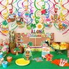 HOWAF Hawaiian Tropical Luau Party Hanging Swirls,Tropical Foil Ceiling Swirl