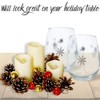 Winter Wine Glass Set - Set of 4 Stemless Glasses