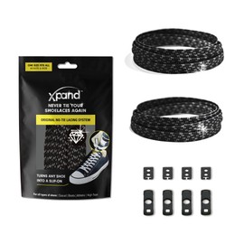Xpand No Tie Shoelaces for Adults & Kids - Stretch Elastic Shoe Laces for Sneakers | Stretchy Tieless Shoe Strings