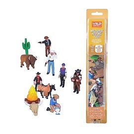 Wild Republic Figurines Tube, Cowboy Action Figures, Ten Piece West Set Kids Toys, Gifts for Boys, Wild West Figurines Tube (20817)