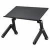 Folding Aluminum Laptop Table with Dual Cooling Fans, Adjustable Notebook
