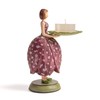 Rosemarie Schulz Decorative Figurine Tea Light Holder Chessboard Flower Girl