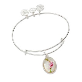 Alex and Ani Printed Flower 'Mom' Charm Bangle