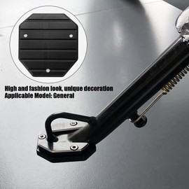 Ejoyous Motorcycles Kickstand Pad, Motorbike Side Stand Support Plate Foot Extender Floor Protector for Parking on Soft Ground Grass Sand Slippery Anti Sinking (Black)